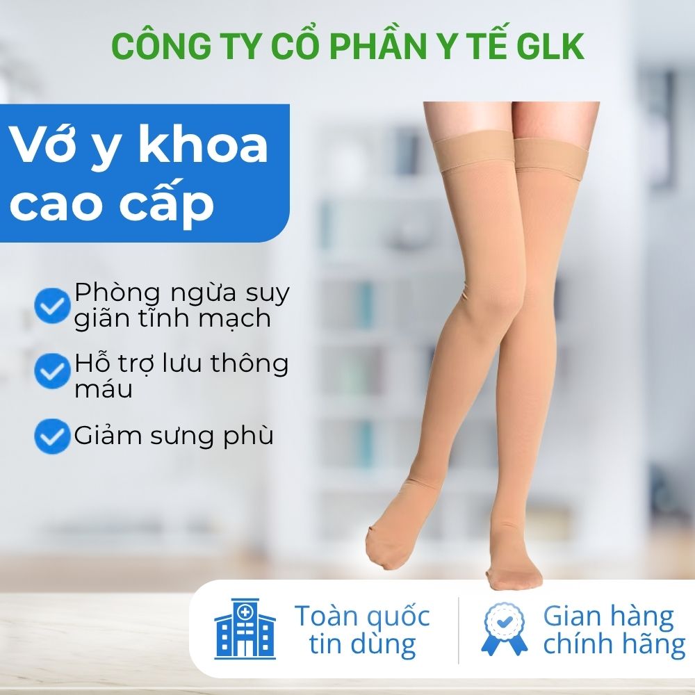 Vớ y khoa phòng ngừa suy giãn tĩnh mạch Cotton (35%) - Vớ Đùi