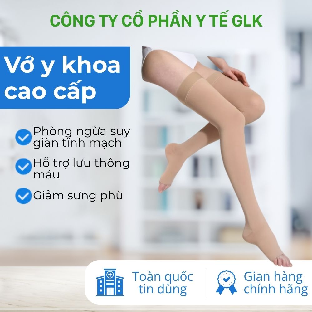 Vớ y khoa phòng ngừa suy giãn tĩnh mạch chất liệu Semi - Vớ Đùi
