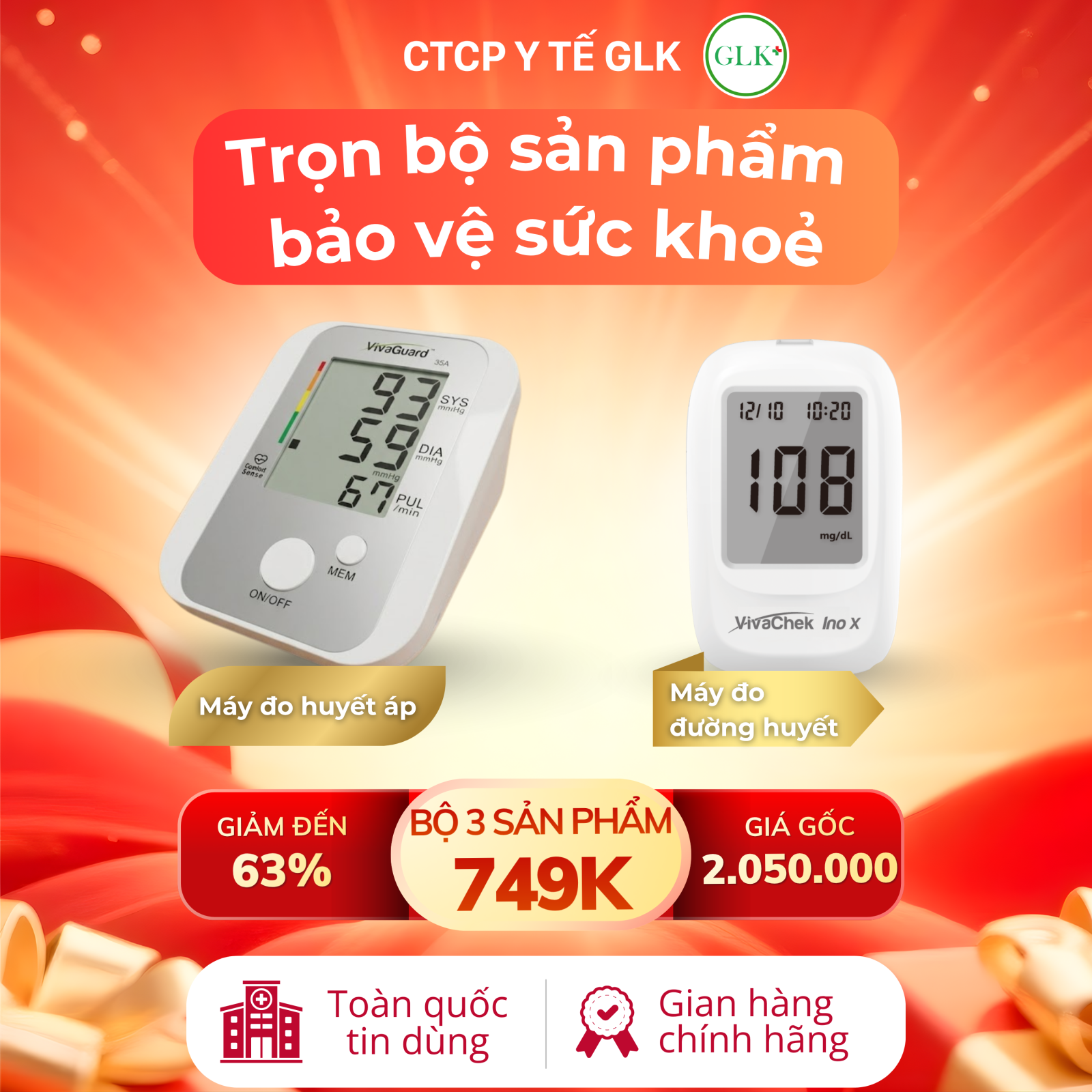 Trọn bộ 2 sản phẩm bảo vệ sức khoẻ - Mừng đại lễ 2/9 - Giảm giá 63%