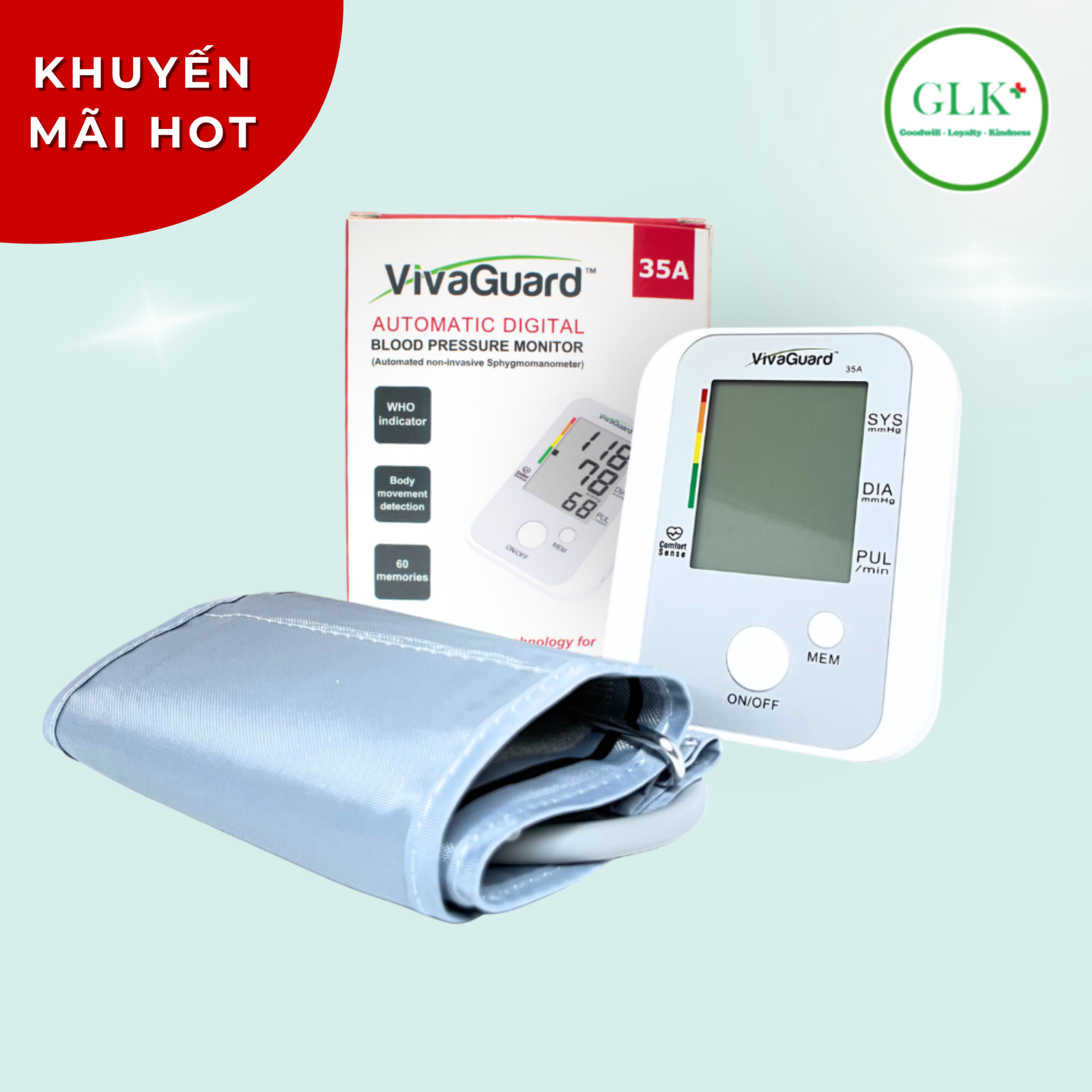 Trọn bộ máy đo huyết áp VivaGuard
