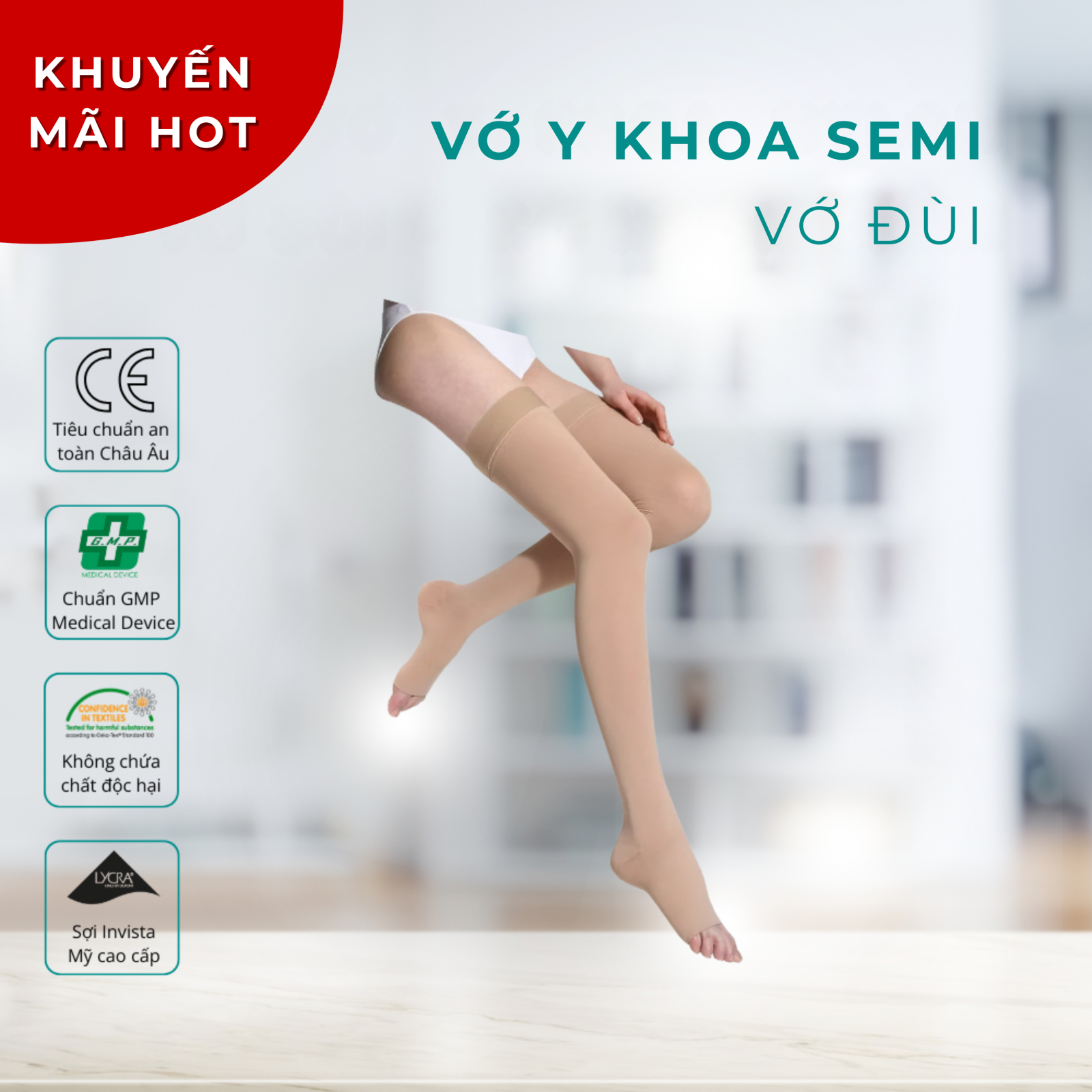 Vớ y khoa Semi - Loại vớ đùi