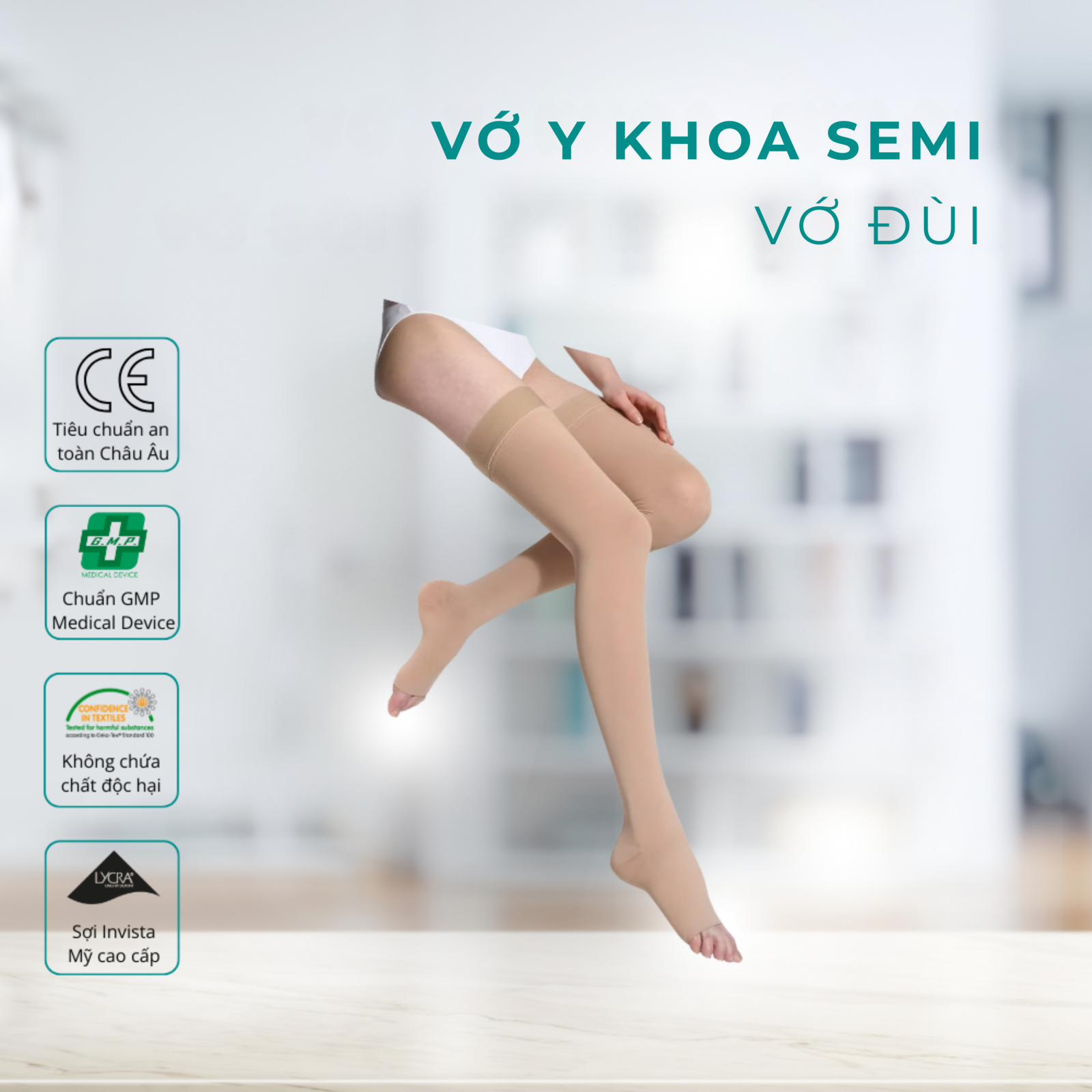 Vớ y khoa Semi - Vớ Đùi